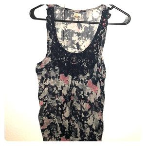 Sheer & Crochet tank top